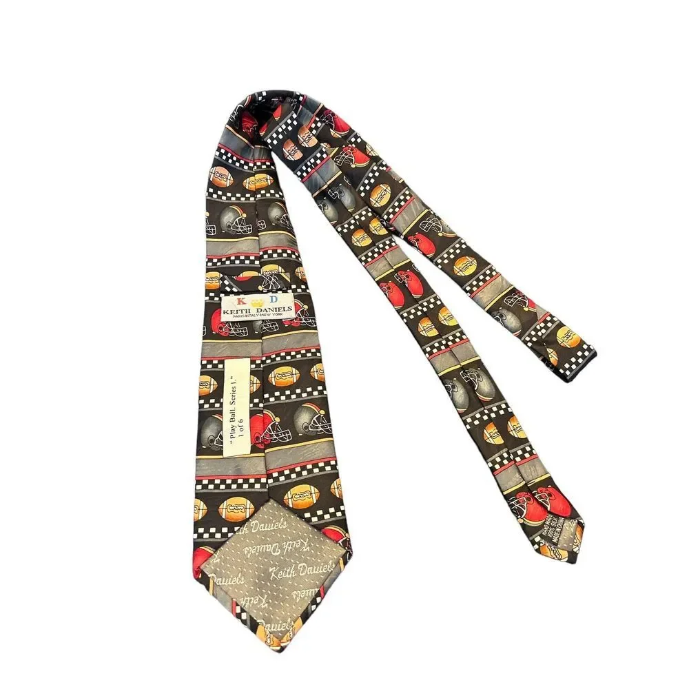 Keith Daniels Play Ball‎ Series Football Novelty Silk Necktie